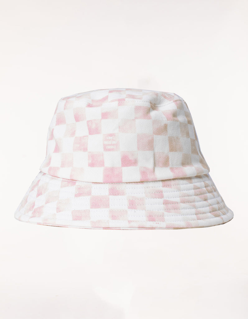 Bucket Hat Pink Checker
