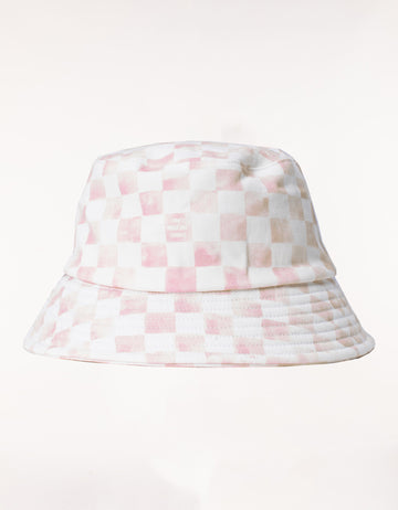 Bucket Hat Pink Checker